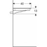 Встраиваемая раковина GEBERIT ONE 500.391.01.1 75 см заслонка глянцевый хром